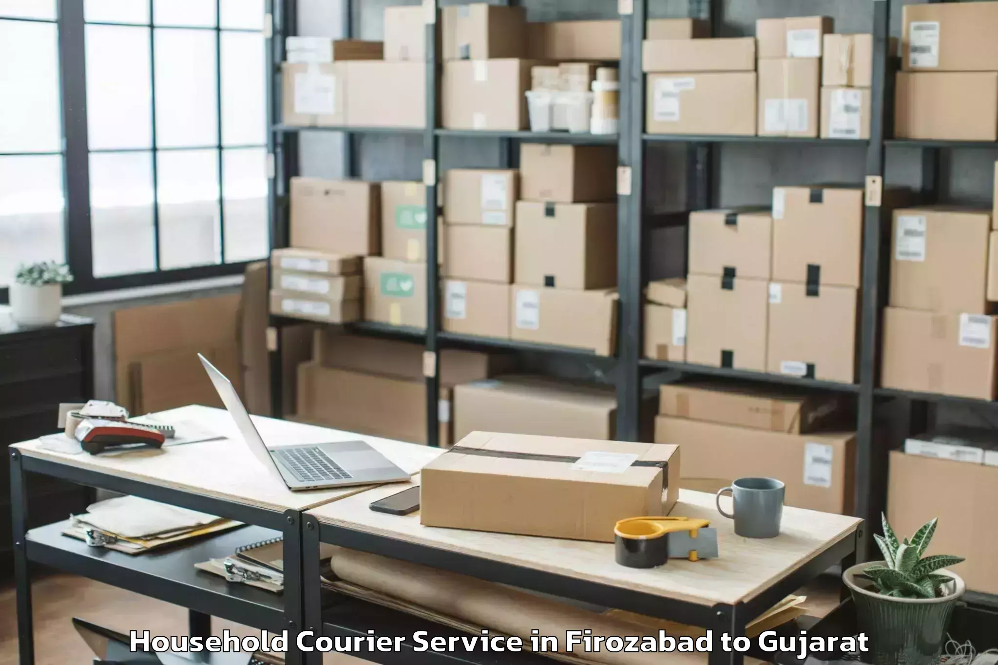 Affordable Firozabad to Waghodia Household Courier